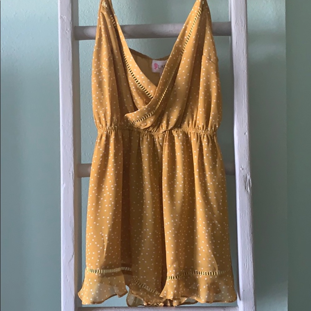 NWT Yellow and White Romper